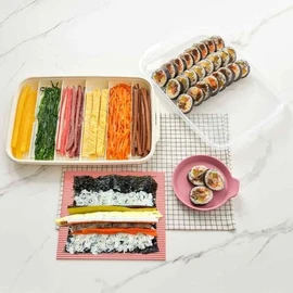 [Easy&amp;Free] Gimbap Ingredient Storage Container Set for Making Gimbap / [이지앤프리] 김밥재료보관용기 세트 김밥만들기