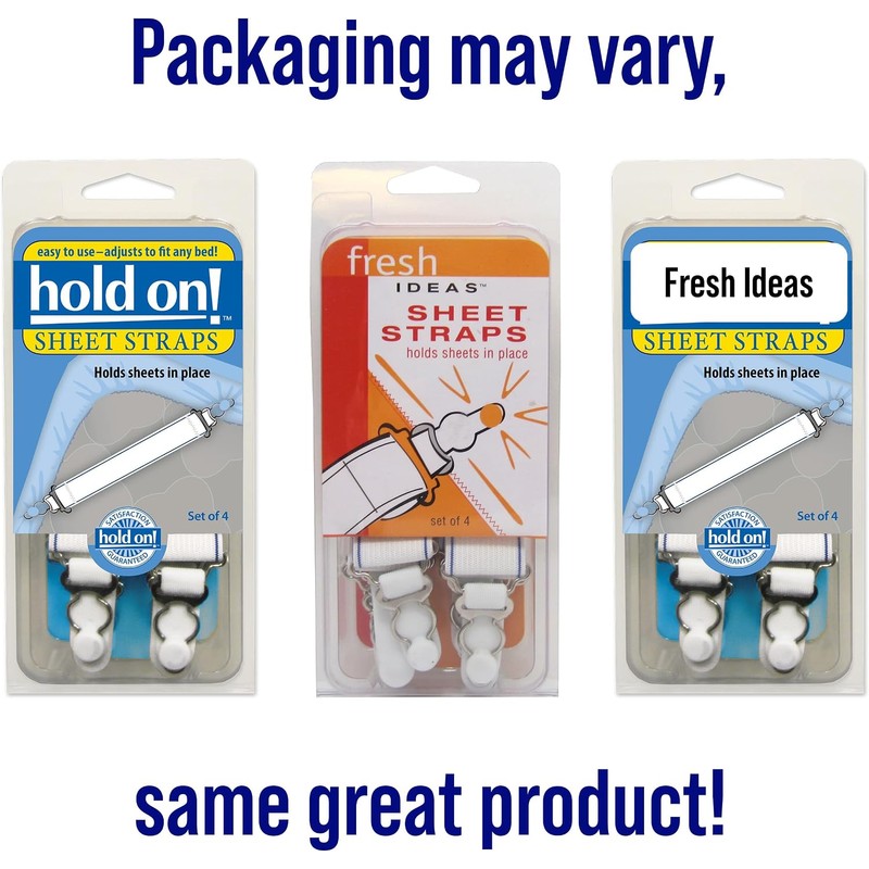 Fresh Ideas Bed Sheet Straps, 4-Pack