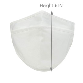 ililily Cotton Solid Color Face Mask Reusable Shield With Filter Pocket (One Size, White/Ivory)