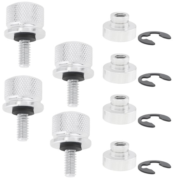 Windance 8pcs Seat Screws Replacement 6mm 1/4" Fit for Harley