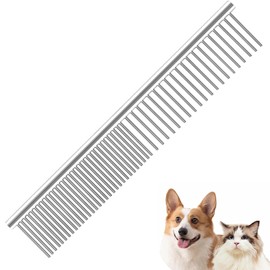 DEVENTORZ Pet Comb, Dog Comb, Cat Comb, Trimming Comb, Stainless Steel, Hair Loss, Tangled, Anti-Static, Pet Dog Supplies, Hair Correction, Grooming Tool, Dogs & Cats, Trimming, Careing, Beauty Brush,