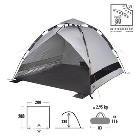 High Peak Calida 80 Beach Shelter Grey 2022 Patio Canopy