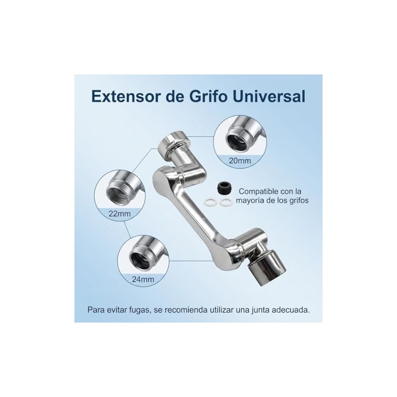 Aireador de Grifo Giratorio de 1080 Grados con 2 Modos