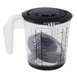 keeeper Messkannenset 4 in 1, Mit Spritzschutz und Zitruspresse, Anti-Rutsch-Funktion, 1 l, Matteo, Graphit-Grau