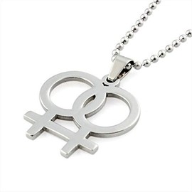 Lesbian Necklace for Women Girls Gay Pride Accessories Lesbian Gifts for Girlfriend Wife Friend for Wedding Birthday Christmas Gifts