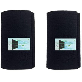 48 x 16 Inch Cut-to-Fit Activated Carbon Fabric Filter Sheet Charcoal Air Vent Filters Pad Black Range Hood Hepa AC Replacement Fabric Filter Sheet (2PCS, 48 x 16 x 0.125IN)