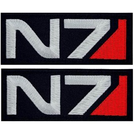 Patch Force N7 Mass Effect Embroidered Patch 2PC Bundle Set - 3.5 X 1.5 Inch Iron On Sew On B560