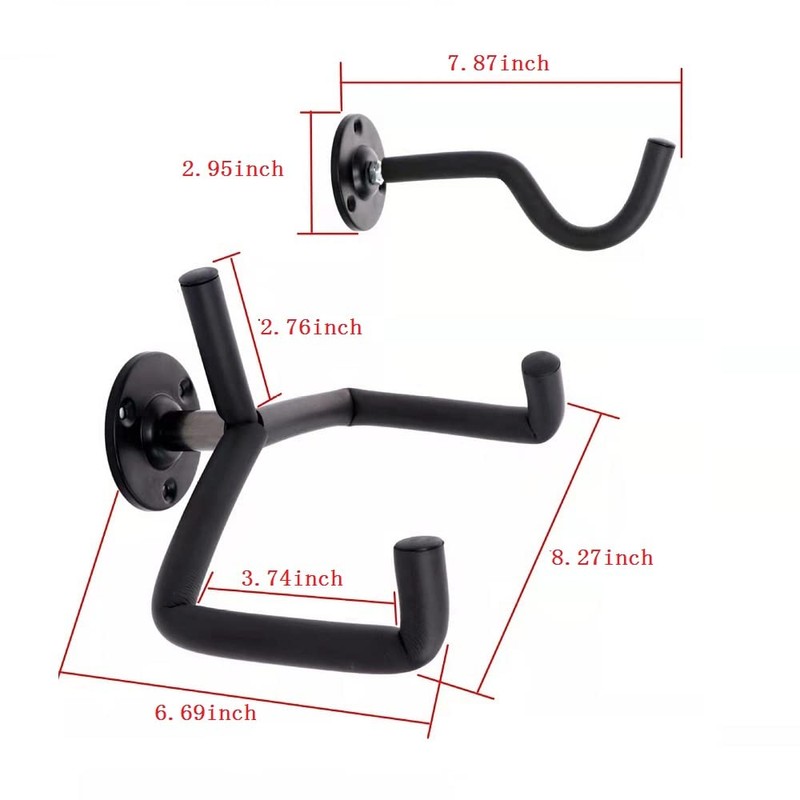 Luckyaa Ukulele/Bass/Violin Hanger Wall Mount Slatwall Horizontal Electric Guitar Holder