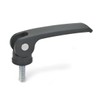 Ganter Normelemente Eccentric clamp with screw, 927-82-M6-60-B, handle length l1: