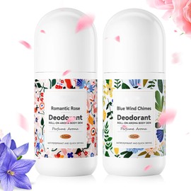 Deo Gegen Schwitzen,Deo Roll-on,Intensiver Deoroller,Deo Damen,Deo Herren,Deo für Kinder & Teens,Mini-Deodorants,Antitranspirant Roll On, Vegane Natürliche Inhaltsstoffe & Aluminiumsalzfrei (2x50 ml)