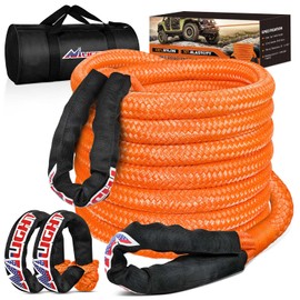 Nilight Kinetic Recovery Tow Rope Kit with 2 Soft Shackle 1" x 20ft Heavy Duty Offroad Tow Rope Snatch Strap Towing Strap kit 48,000LBS for UTV ATV SUV Truck Car Jeep Tractor