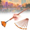 9Pcs Painting Brush Set Nylon Wool Fan shaped Watercolor Acrylic