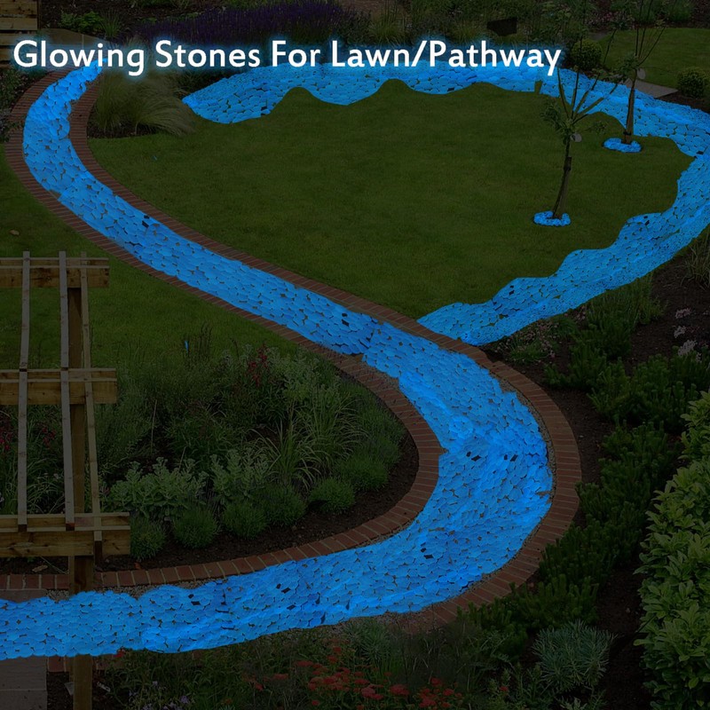 500pc Glow in The Dark Pebbles Outdoor Glow Stones for