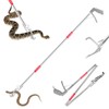 50" Collapsible Stainless Steel Snake Grabber Tool: Multi-Functional Hook, Tongs,