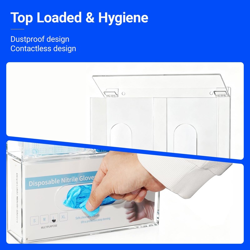 Aphbrada Triple Hygiene Dispenser Sanitation Station with Lid - Tabletop