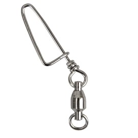 emma kites - Giratorio de pesca con rodamiento de bolas a presión Coastlock sólido conector de anillo soldado de línea de cometa y brida, accesorios de aparejos de pesca (6# - 150 libras - 10 piezas)
