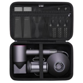 LTGEM Hair Dryer Case Compatible with Dyson Supersonic/Cosy Companions/Alloom/ANNE BETTY/Slopehill Hair Dryer Hard Travel Storage Case, Black(Case Only)