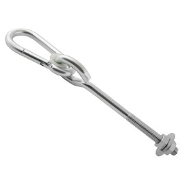 ISO TRADE Swing Hook with Carabiner Long Rotatable Maximum Load 300 kg for Wooden Beams and Steel Support 4571