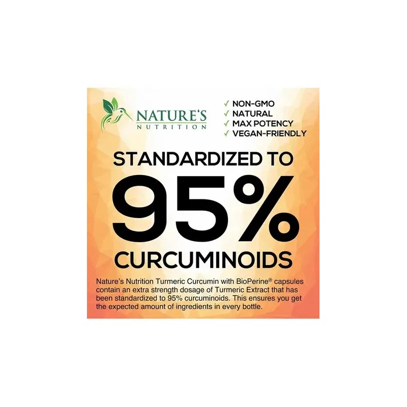 Turmeric Curcumin Con Bioperina (240 Cápsulas) Hecho En Usa Sabor