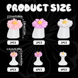 24 PCS Daisy Silicone Toe Separators Flower Toes Spacers Pedicures Silicone Toe Nail Separator Pedicure Toes Dividers for Women Pedicure Nails Salon Foot Spacers Nail Art Tools (Pink, Purple, White)