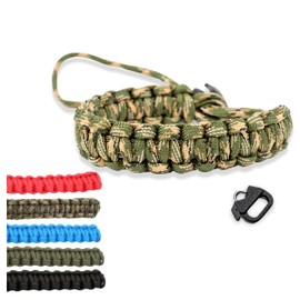 LENS-AID Wrist Strap for Camera: Paracord Cord Wrist Band Camera Strap for Carrying on Wrist DSLR Carrying Strap, Camouflage Green