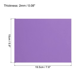 sourcing map EVA Foam Sheets Purple 7.6 Inch x 5.9 Inch 2mm Thickness for Crafts DIY Pack of 10