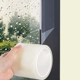 2.75in x 121FT,Window Seal Strip Tape for Winter,Transparent Weather Stripping Sealing Insulation Tape for Windows and Door, Air Conditioner Window Seal,Removes Cleanly (Translucent)