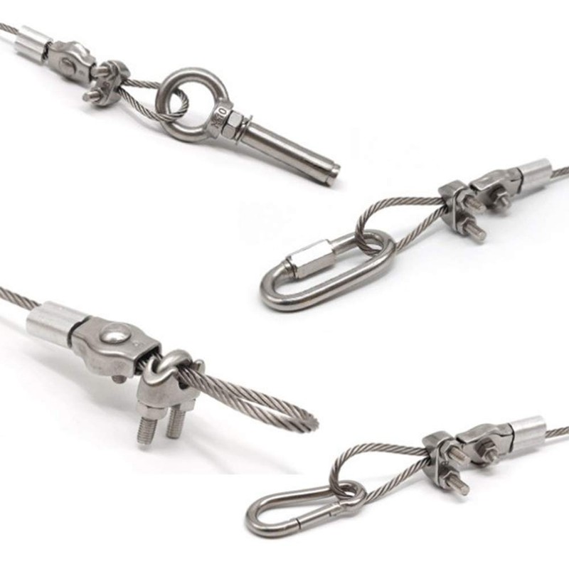 HYWJ Wire Rope Clips M6 Cable Clamps Wire Fasteners Stainless