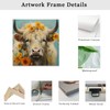 LZIMU Highland Cow Wall Art Cute Cow & Flower Picture