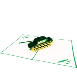 Tank Pop up Cards - Veterans Day, Remembrance Day, Birthday Greeting Card, Anniversary Card, Thank You Card for Husband, Son, Tank lovers, all Occasions | Pop Card Express (Tank Pop Up Card)