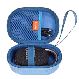 Hard Shell Case, Portable Waterproof Carrying Case for JBL Clip 4, Clip 5 Bluetooth Speaker - Blue