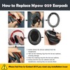 HTINDUSTRY Earpads Replacement Cushion Compatible with Mpow 059/H5(DIY)/H1/H7/H20 Headhpones Ear