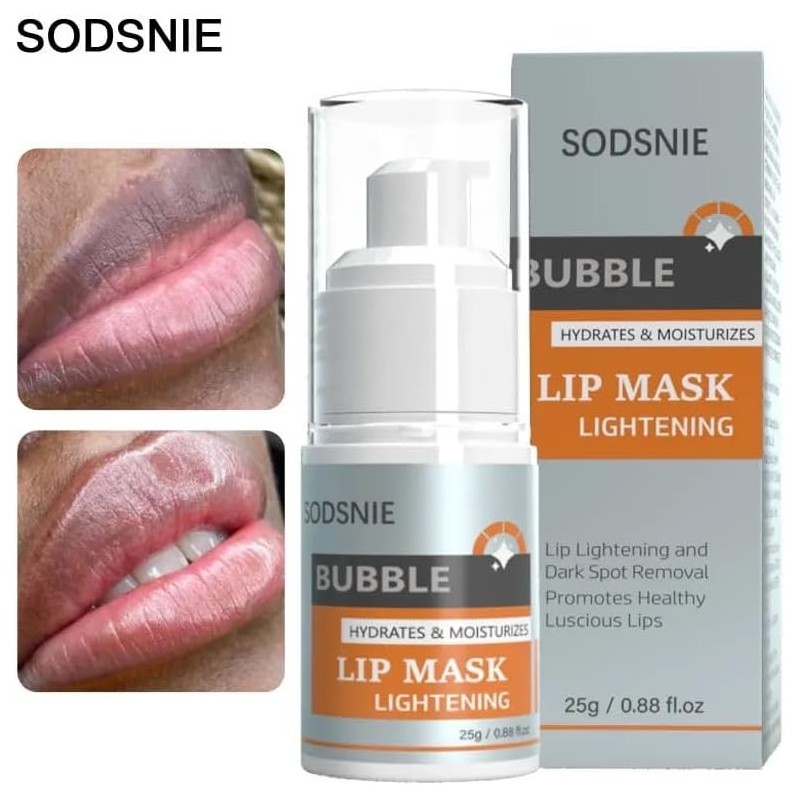 Mascarilla de Burbujas para Labios - Fórmula Aclarante y Exfoliante
