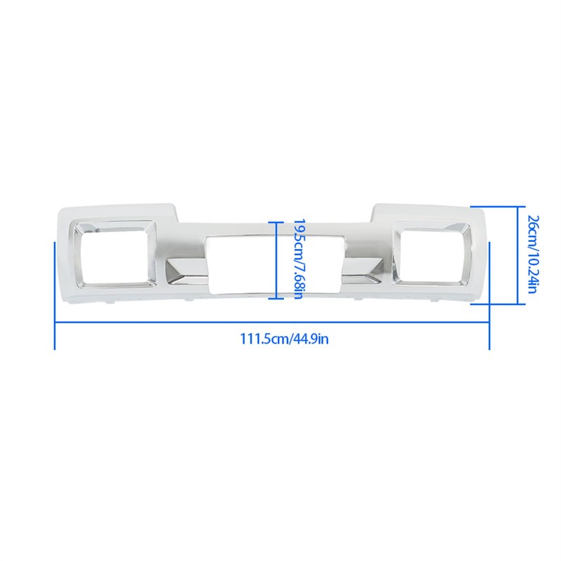 WFLNHB Chrome Front Bumper Skid Plate Panel 1 PCS Replacement