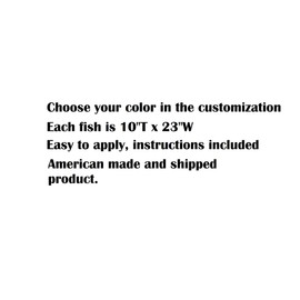 2 Skeleton Fish Boat Decals Large Fishing Graphic Sticker Shark Salt Skiff