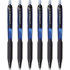 uni-ball Jetstream SXN-101-7N Retractable Rollerball Pen - 0.7mm Tip - Blue Ink (Pack of 6)