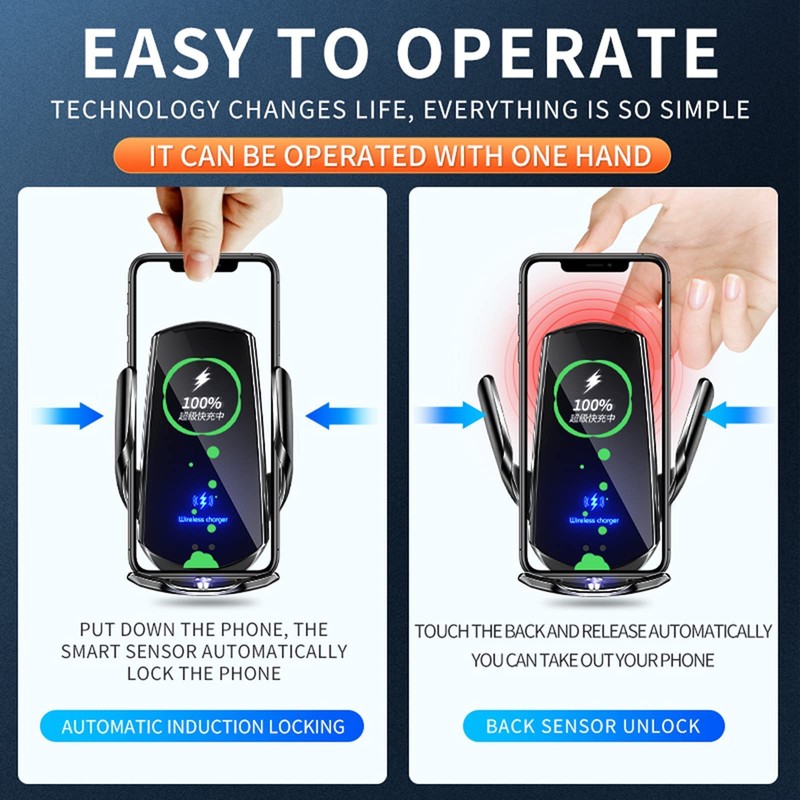 Wireless Car Charger Automotive Electric Induction 15W Wireless Charger Car
