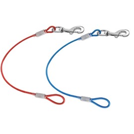 Mi Pupjoy 2 Pack Chew Proof Dog Leash Extension,24" Short Dog Leash Extender for Training Walking,Non Chewable Leashs Extender Suitable for Small Medium Larges Dogs (Blue+Red)