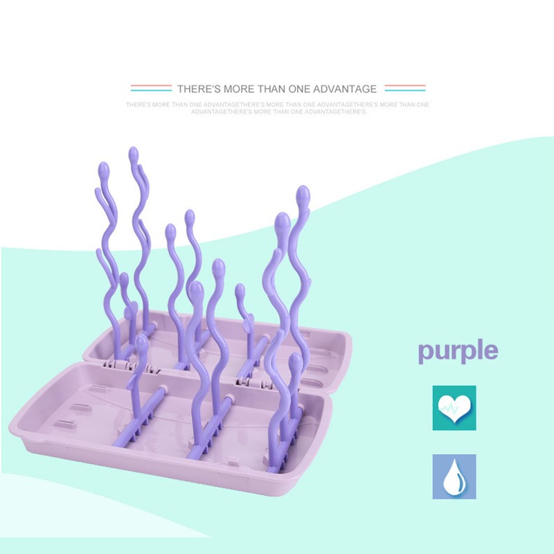 Baby Bottle Drying Rack PP Safe Foldable Portable Baby Bottle