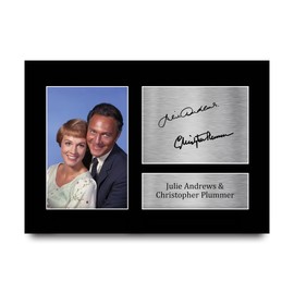HWC Trading A4 Julie Andrews & Christopher Plummer Sound of Music Gifts Printed Signed Autograph Picture for Movie Memorabilia Fans