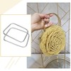 sourcing map 4Pcs Metal Purse Handle Trapezoid Handbag Ring Buckle
