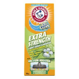 Arm & Hammer Carpet Deodorizer Powder, Extra Strength Carpet Odour Eliminator Plus Oxi Clean with Vacuum Booster, 700g