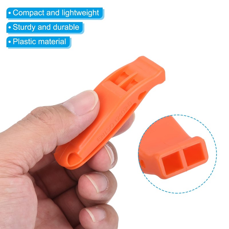 PATIKIL Emergency Whistles with 5 Safety Whistles with Strap Super