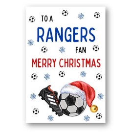 Second Ave Rangers Football Fan Adult Children's Kids Christmas Xmas Holiday Festive Greetings Card