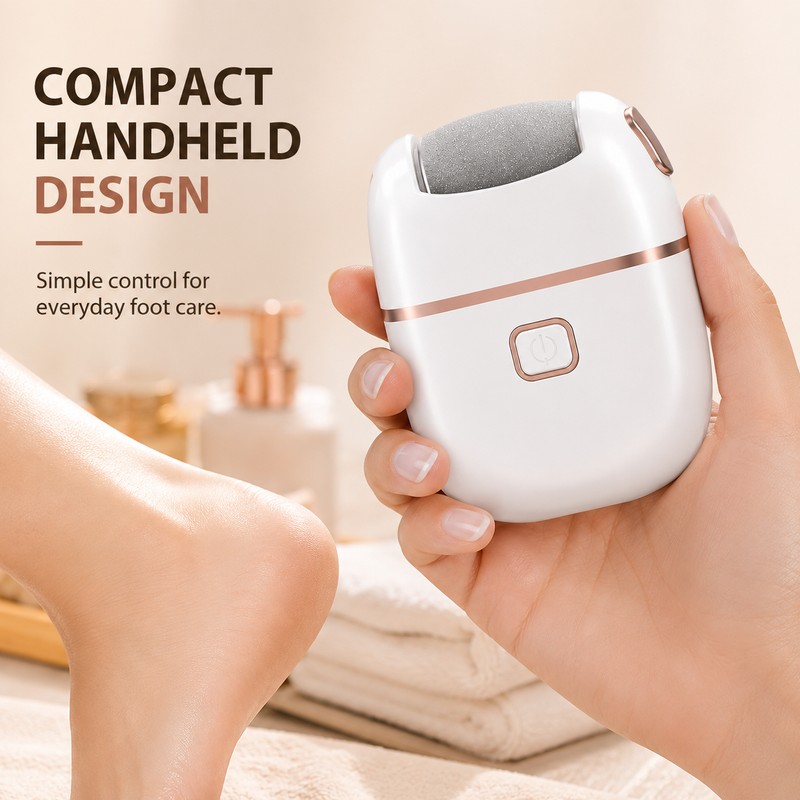 Electric Foot File for Callus Care – Rechargeable Dual-Roller Dead