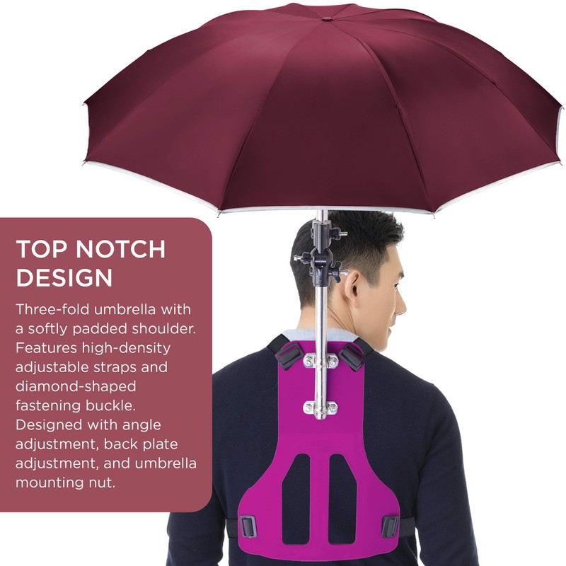 Primo Supply Wearable Hands-Free Umbrella Sun Rain Blocker Fishing Outdoor