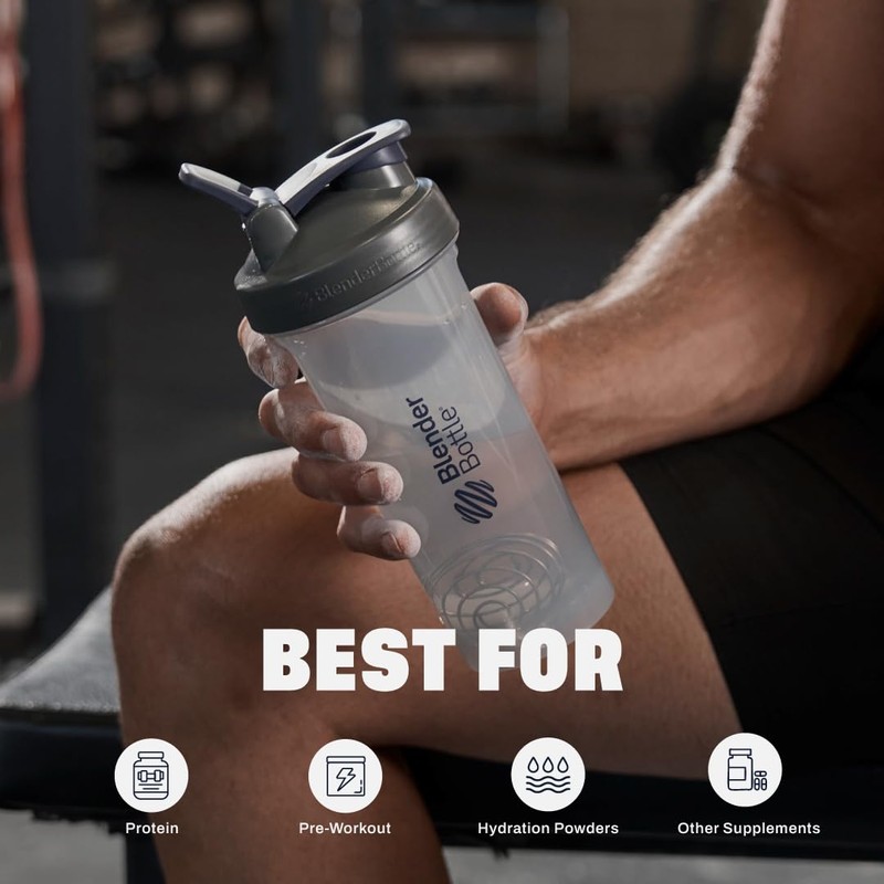 BlenderBottle Shaker Bottle Pro Series Perfect for Protein Shakes and