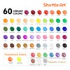 72 Pack Acrylic Paint Set, Shuttle Art 60 Colors Acrylic