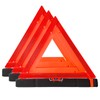 LunaSync Warning Triangles with Carry Case, 3 Pack Safety Triangles,