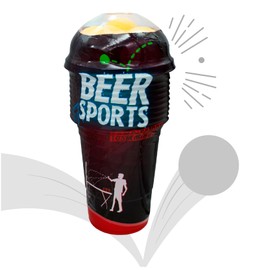 Juego de Beerpong - Juegos Divertidos de Bebida para Adultos - Incluye 12 Vasos Grandes Rojos Y 3 Pelotas De Ping Pong